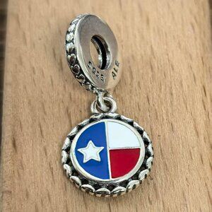 Pandora Texas Flag Exclusive Charm, S925 Silver Bracelets